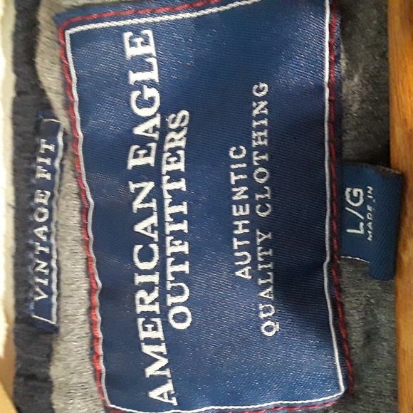 American Eagle Vintage Style Navy and Brown Sweater size large - Picture 4 of 6